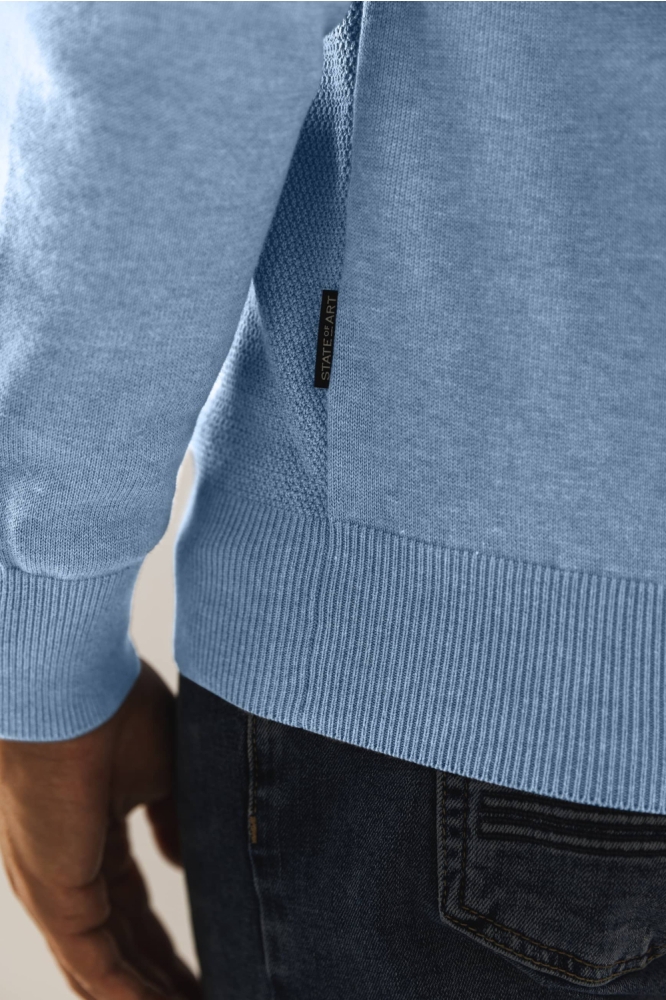 State of Art blauwe heren trui | Close up