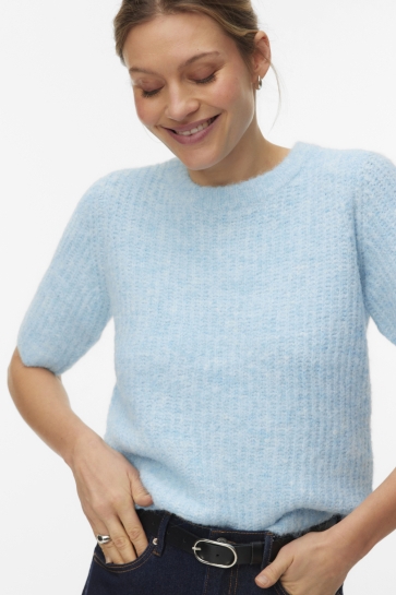 Vero Moda vmawsome 2/4 o-neck pullover noos Blauw