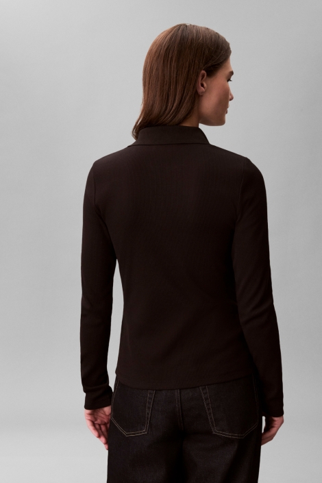 Calvin Klein zwarte dames t-shirt | Model achteraanzicht