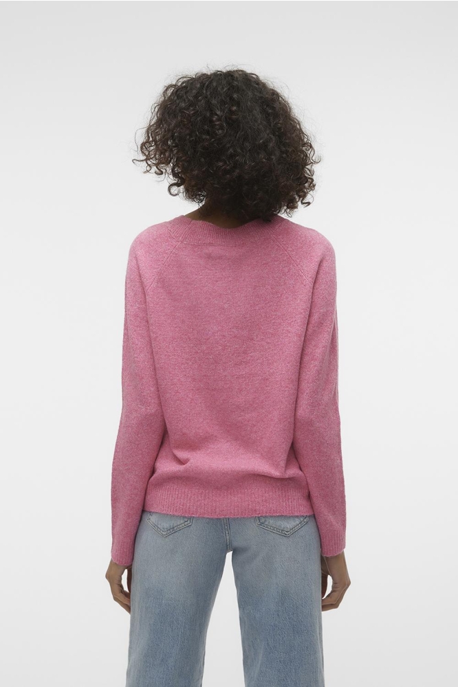 Vero Moda roze dames trui | Model achteraanzicht