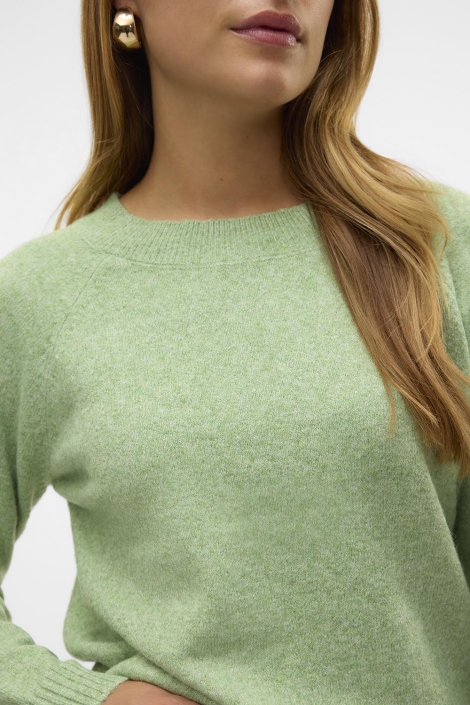 Vero Moda groene dames trui | Close up