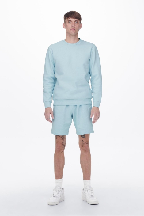 Only & Sons blauwe heren sweater | Model