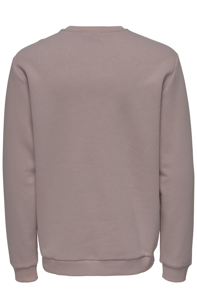 Only & Sons roze heren sweater | Achteraanzicht