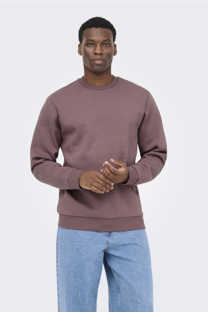 Only & Sons roze heren sweater | Model
