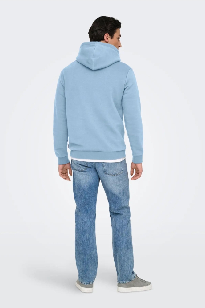 Only & Sons blauwe heren sweater | Model