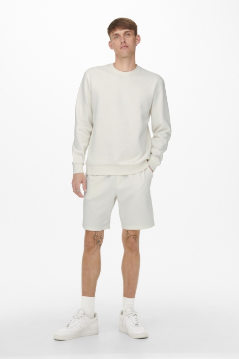 Only & Sons witte heren sweater | Model