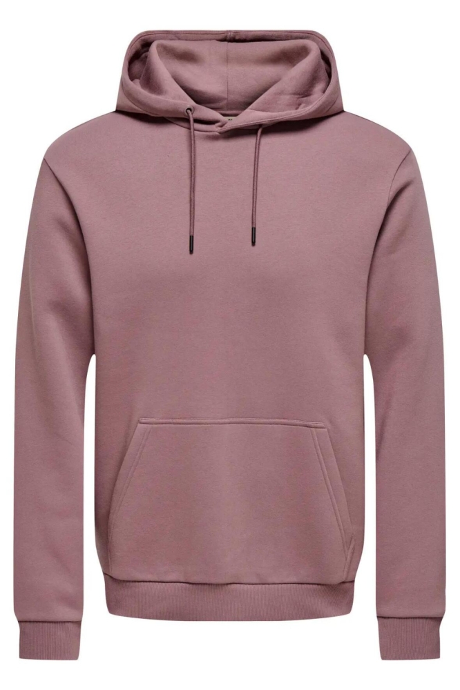 Only & Sons roze heren sweater | Vooraanzicht