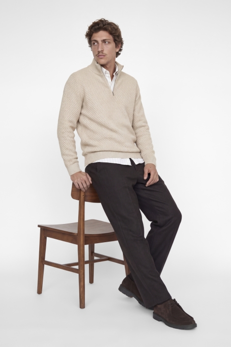 Jack & Jones beige heren trui | Model