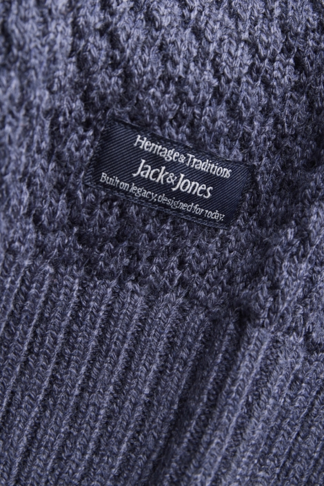 Jack & Jones blauwe heren trui | Close up