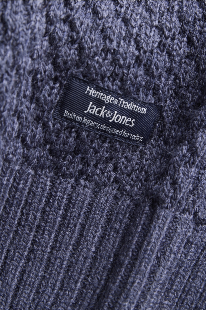 Jack & Jones blauwe heren trui | Close up