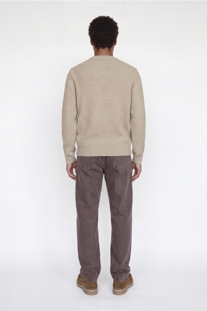 Jack & Jones beige heren trui | Model achteraanzicht