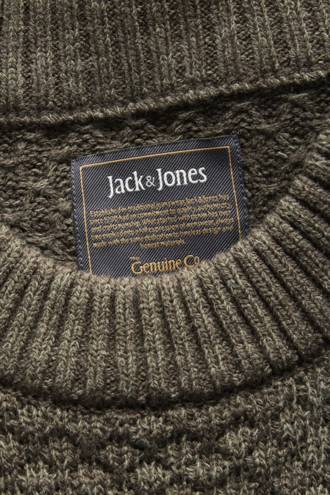Jack & Jones groene heren trui | Close up