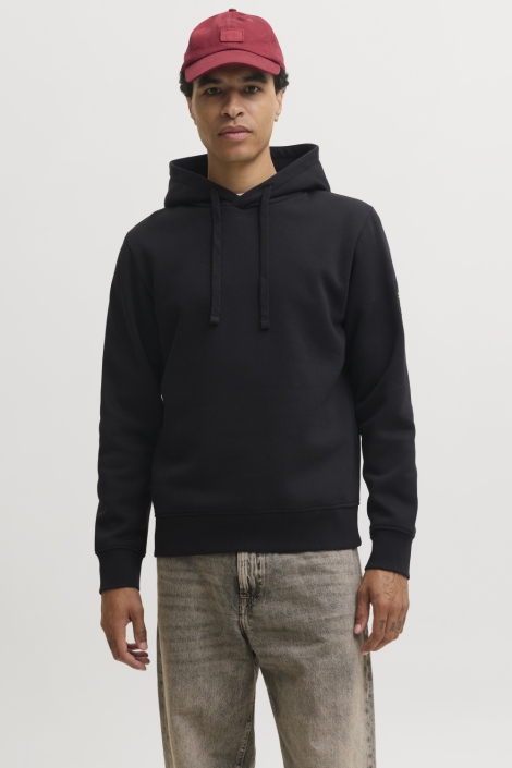 Jack & Jones zwarte heren sweater | Model vooraanzicht