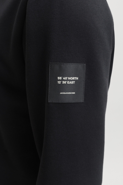 Jack & Jones zwarte heren sweater | Close up