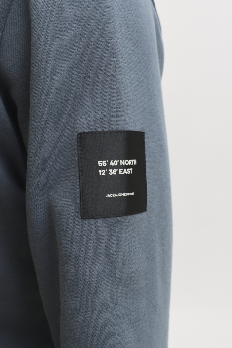 Jack & Jones grijze heren sweater | Close up