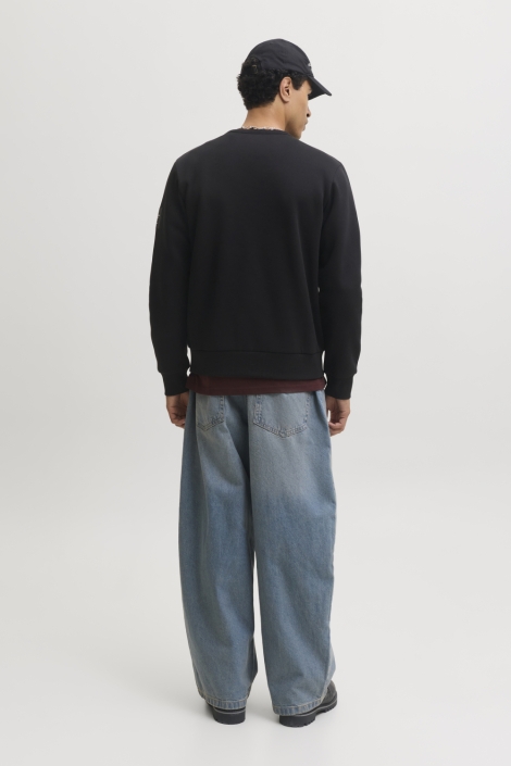 Jack & Jones zwarte heren sweater | Model