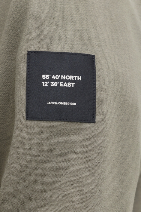 Jack & Jones groene heren sweater | Close up