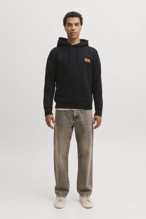Jack & Jones zwarte heren sweater | Model vooraanzicht