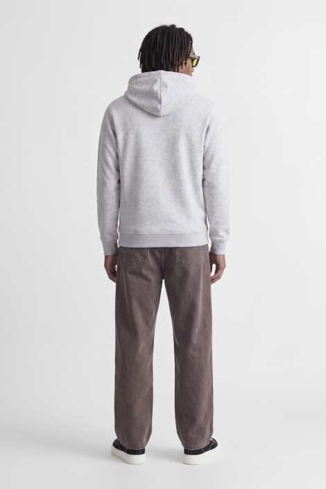 Jack & Jones grijze heren sweater | Model achteraanzicht