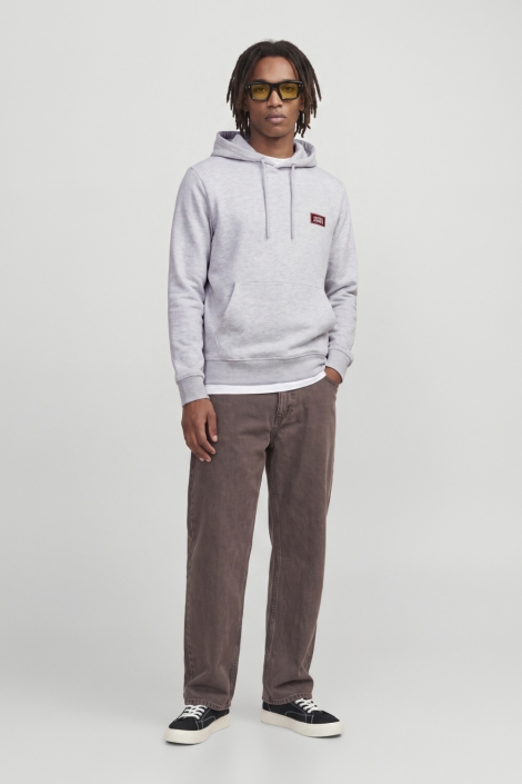 Jack & Jones grijze heren sweater | Model vooraanzicht