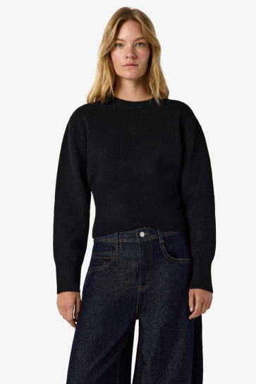 Noisy may Trui NMSLOAN L/S O-NECK KNIT NOOS 27037944 BLACK