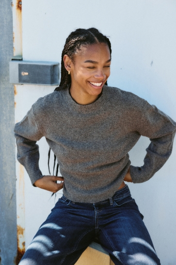 Noisy may nmsloan l/s o-neck knit noos Bruin