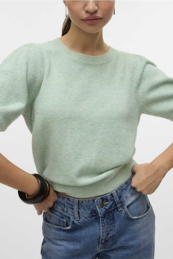 Vero Moda groene dames trui | Close up