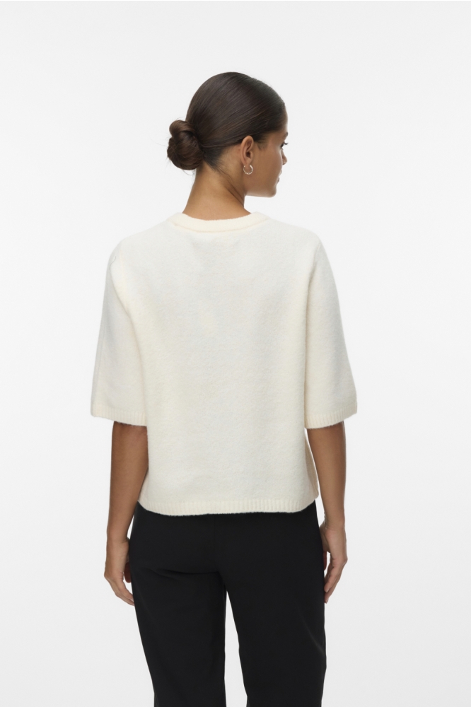 Vero Moda beige dames trui | Model achteraanzicht