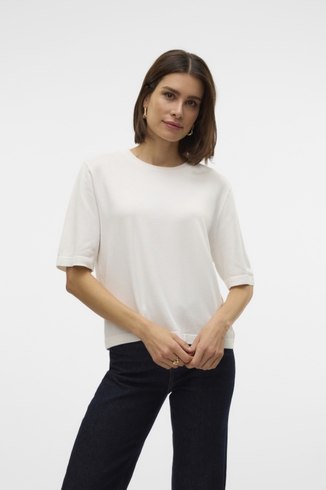 Vero Moda witte dames trui | Model vooraanzicht