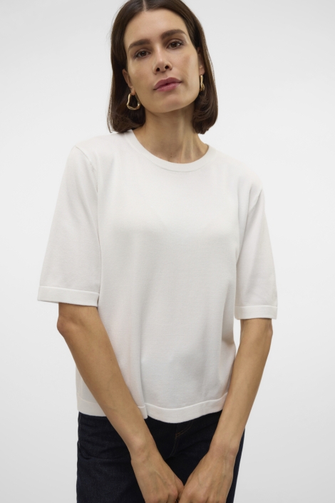 Vero Moda witte dames trui | Model vooraanzicht