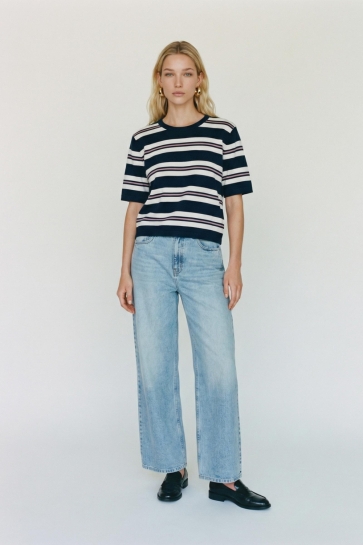 Vero Moda VMSILJE 2/4 O-NCK OVERSIZE PULL GA 10320460 navy Blzer/BIRCH AND