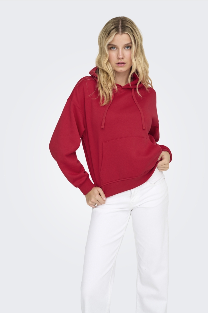 Only rode dames sweater | Model vooraanzicht