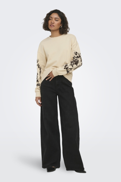 Jacqueline de Yong ecru dames sweater | Model