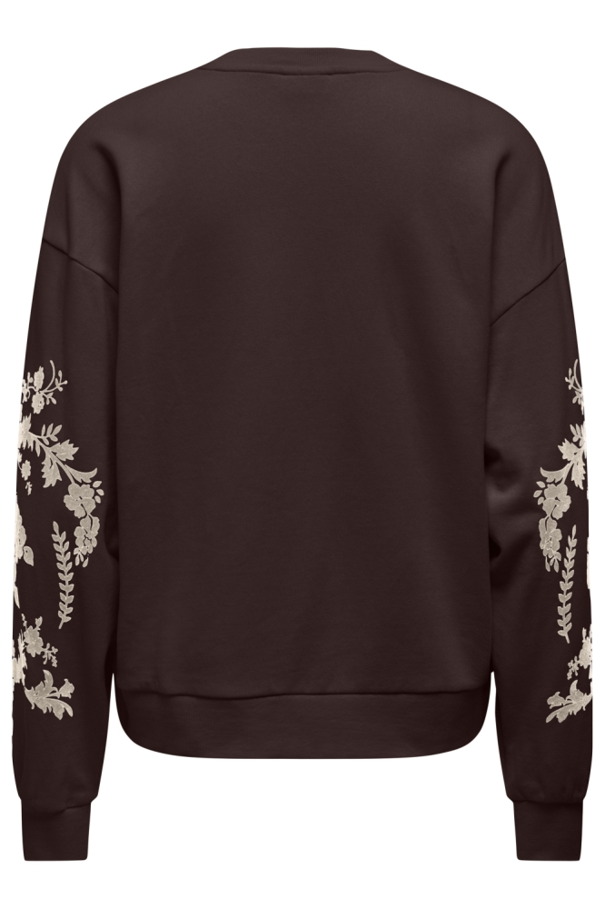 Jacqueline de Yong bruine dames sweater | Achteraanzicht