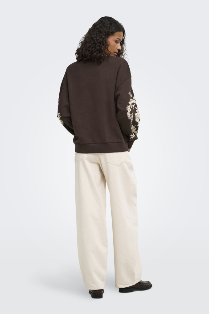 Jacqueline de Yong bruine dames sweater | Model