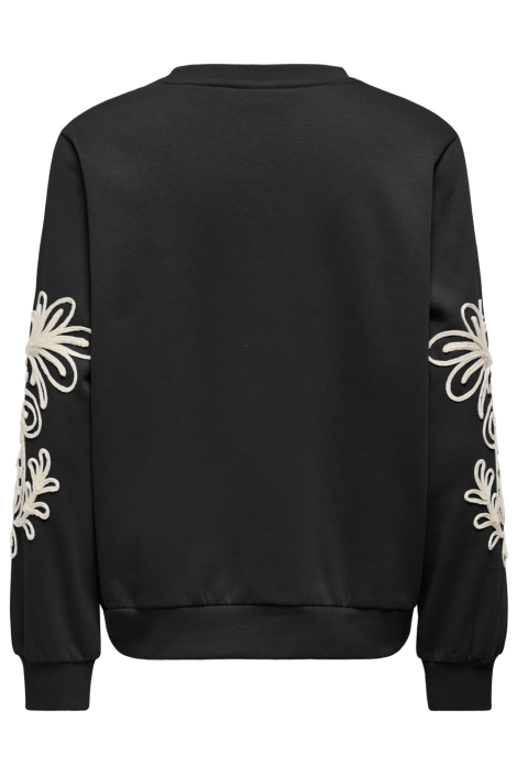 Jacqueline de Yong zwarte dames sweater | Achteraanzicht