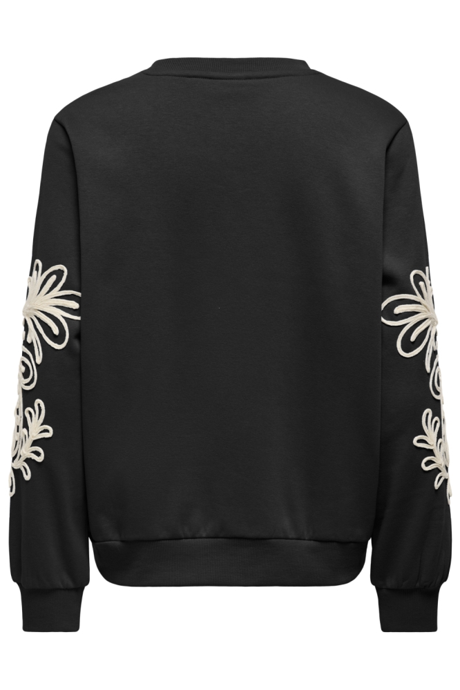 Jacqueline de Yong zwarte dames sweater | Achteraanzicht