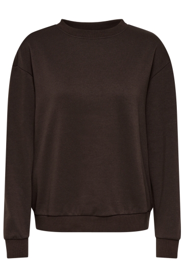 Jacqueline de Yong Trui JDYNANNA LIFE L/S TEXT SWEAT JRS DI 15364514 COFFEE BEAN/LIFE IS PRETTY