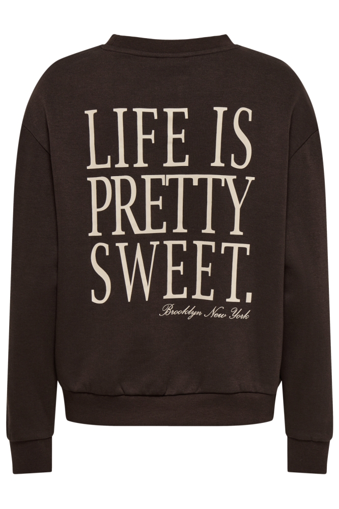 Jacqueline de Yong bruine dames sweater | Achteraanzicht