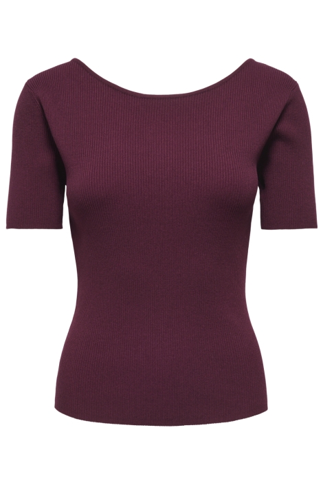 Jacqueline de Yong bordeaux dames t-shirt | Vooraanzicht