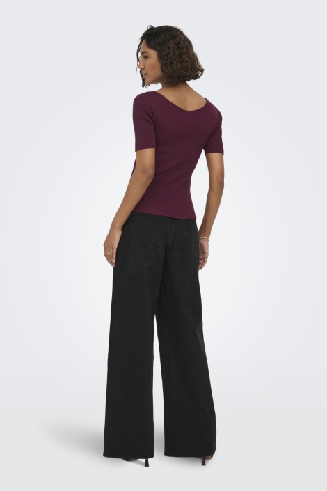 Jacqueline de Yong bordeaux dames t-shirt | Model