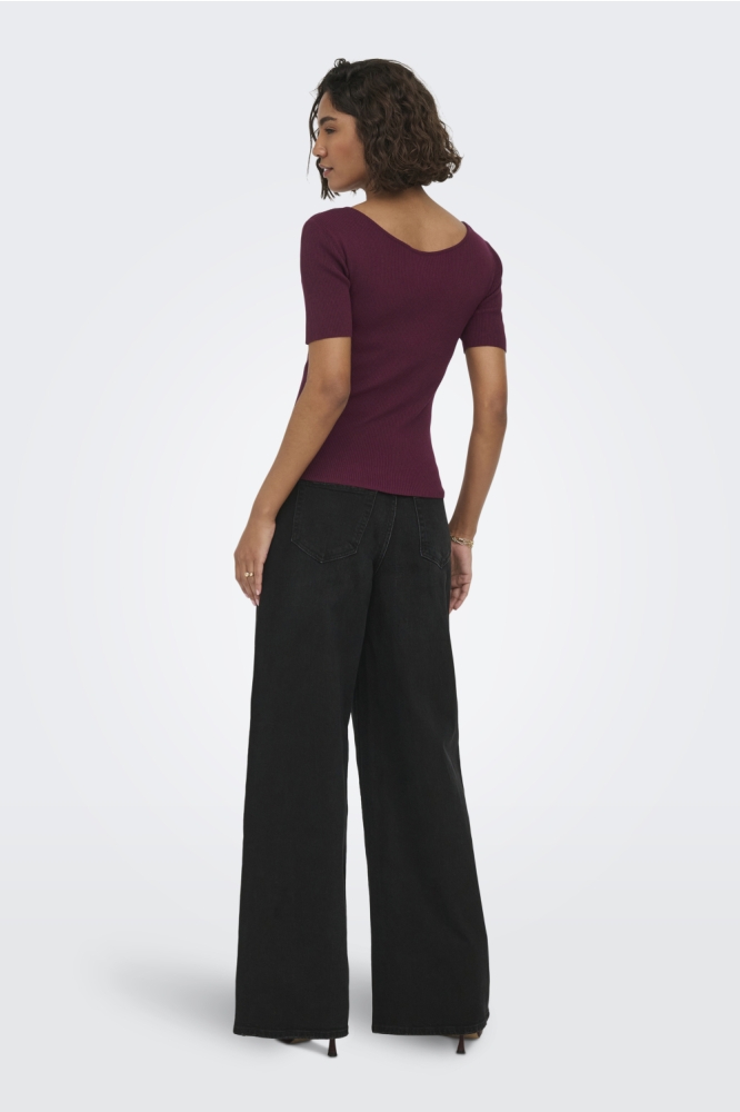 Jacqueline de Yong bordeaux dames t-shirt | Model