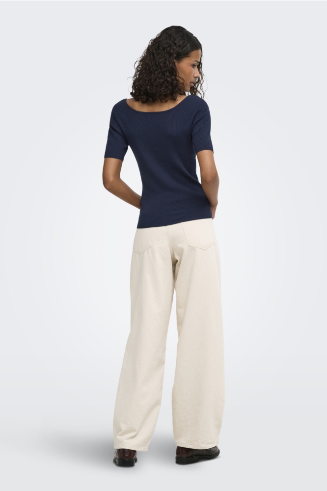 Jacqueline de Yong blauwe dames trui | Model