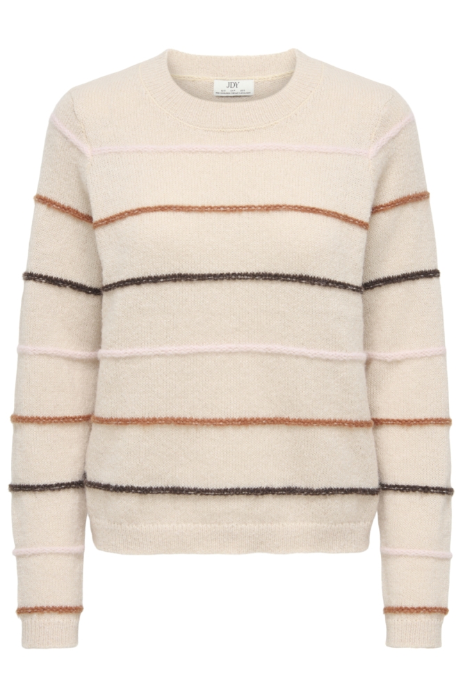 Jacqueline de Yong beige dames trui | Vooraanzicht