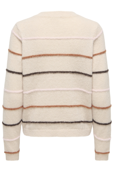 Jacqueline de Yong beige dames trui | Achteraanzicht