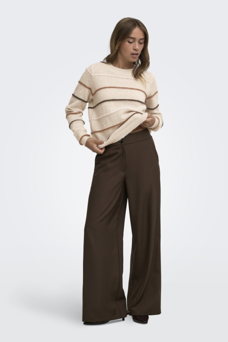 Jacqueline de Yong beige dames trui | Model