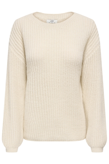 Jacqueline de Yong Trui JDYTENNISON LIFE L/S O-NECK PULLOVE 15375071 BIRCH/WHITE PLY