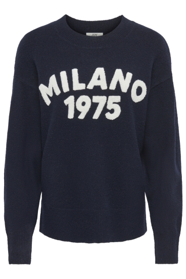 Jacqueline de Yong Trui JDYCIAO L/S O-NECK PULLOVER KNT 15376534 SKY CAPTAIN/W.CLOUD D