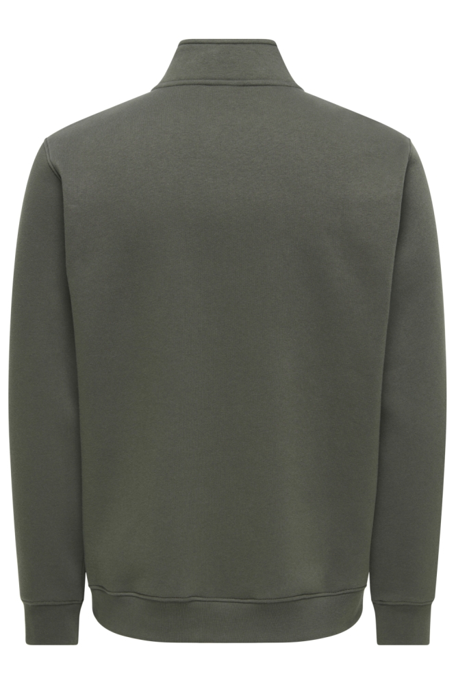 Only & Sons groene heren trui | Achteraanzicht