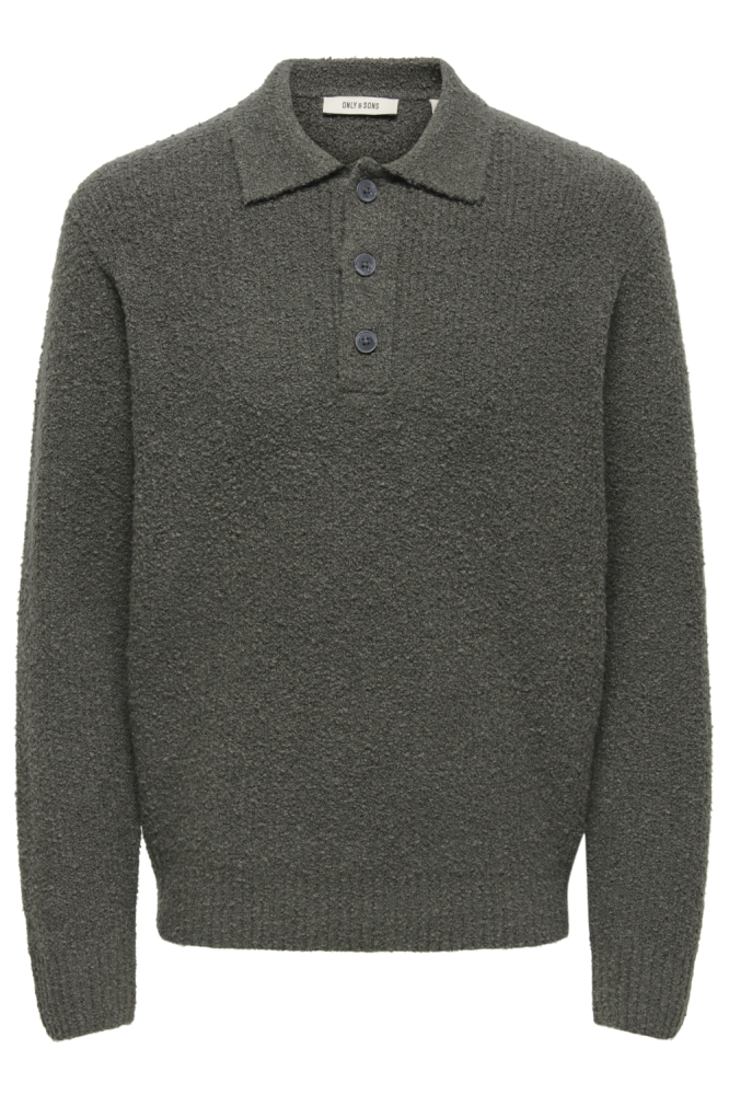 Only & Sons groene heren trui | Vooraanzicht